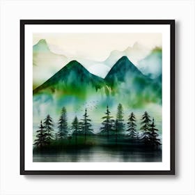 Pine Lake Art Print