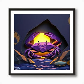 Polygonal Crab Art Print