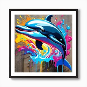 Dolphin Painting 3 Art Print