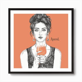 Aperol Spritz Orange - Aperol, Spritz, Aperol spritz, Cocktail, Orange, Drink.. Art Print