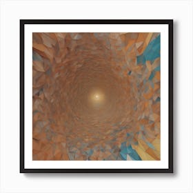 Distant geometric Sunshine Art Print