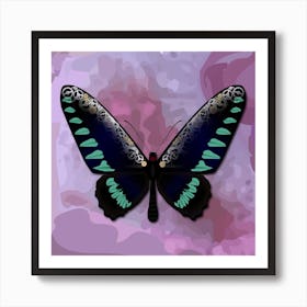 Mechanical Butterfly The Palawan Birdwing Techno Trogonoptera Trojana Pink Art Print