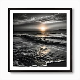 Sunset On The Beach 841 Art Print