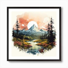 Landscape Painting Art Print