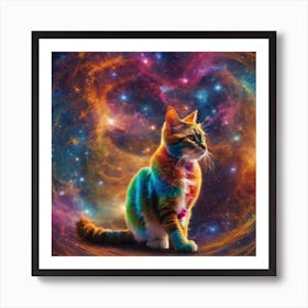 Galaxy Cat Art Print