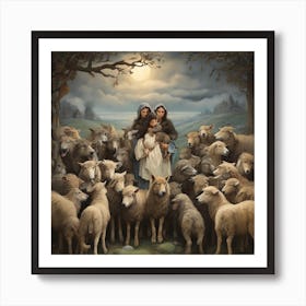 Shepherds Of The Lambs Art Print