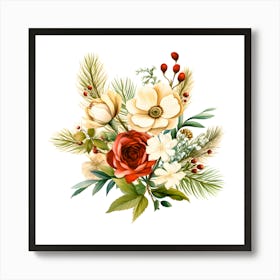 Christmas Bouquet Art Print