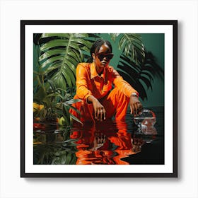 The Woman In The Water' Art Print