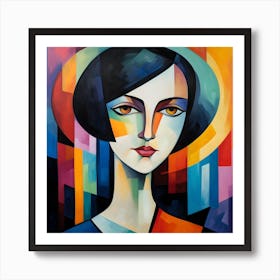 Abstract Portrait Of A Woman Art Print