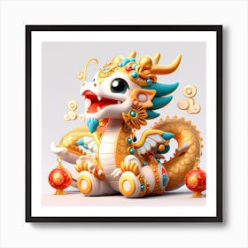 3d dragon, lunar new year | Year of the Dragon Art Print