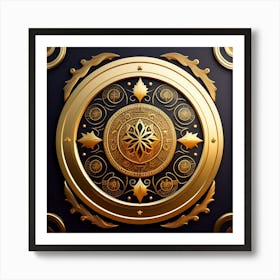 Golden Ornate Frame Art Print