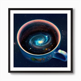 Cosmic Coffee Cup Art Print