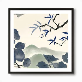 Asian Painting ink style Art Print