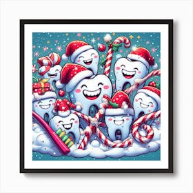 Christmas Teeth Art Print