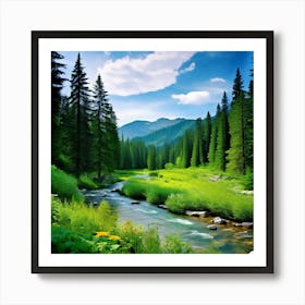 Serene Verdant Pristine Majestic Tranquil Bucolic Picturesque Idyllic Lush Panoramic Solit (2) Art Print