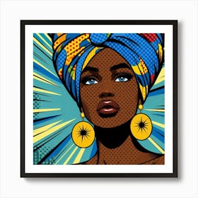 Nafisat African Woman In A Turban Art Print