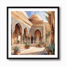 MoroCco WatercoloR Art Print