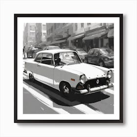 Classic Car On The Street Art Print