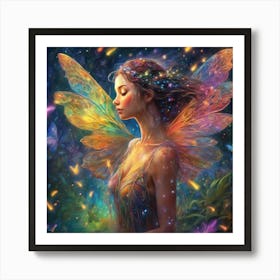 667772 A Luminous, Ethereal Nymph Dances Among Sparkling Xl 1024 V1 0 2 Art Print