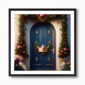 Christmas Decoration On Home Door Epic Royal Background Big Royal Uncropped Crown Royal Jewelry (13) Art Print