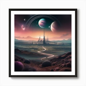 Space Landscape 03 Art Print