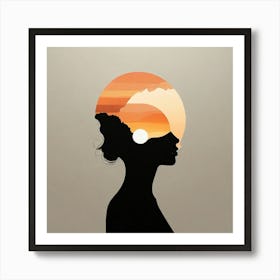 Silhouette Of A Woman 30 Art Print
