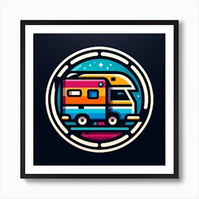 Retro Rv Logo 2 Art Print