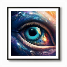 Firefly Eye, Pupil, Alien Head, Ufo, Staring, Surreal, Sci Fi, Extraterrestrial, Detailed, Imaginati Art Print