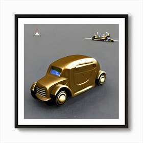 Gold Car Art Print