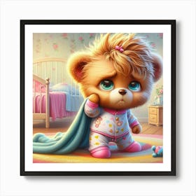 Sad Teddy Bear 1 Art Print