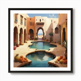 Mediterranean Pool Art Print