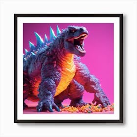 Godzilla 5 Art Print