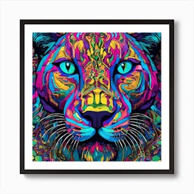 Psychedelic Tiger Art Print