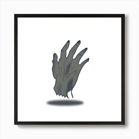 Zombie Hand out of grave Art Print