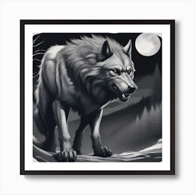 Wolf In The Woods 1 Art Print