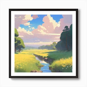 Landscape Painting 9 Art Print