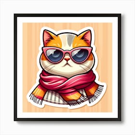 Cat In Sunglasses 1 Art Print