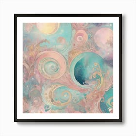 Moons And Stars Art Print