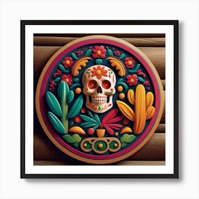 Day Of The Dead Skull 70 Art Print