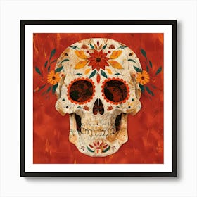 Day Of The Dead Skull 17 Art Print