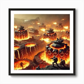 Pyro Mantle Artillery Lava Bursts Art Print