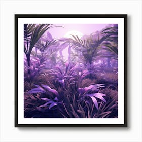 Purple Jungle 1 Art Print