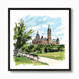 Ottawa Parliament Building Art Print