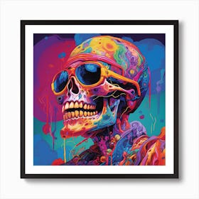 Colorful Skull Art Print