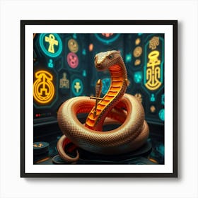 Cobra With A Sword Art Print