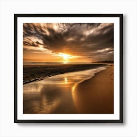 Sunset On The Beach 782 Art Print