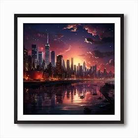 New York City Skyline 1 Art Print