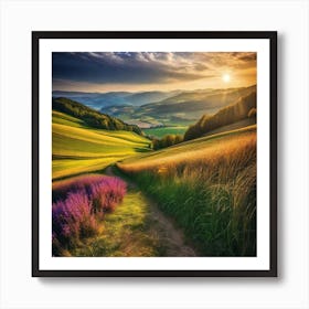 Sunset In The Countryside 39 Art Print