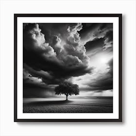 Lone Tree Dreamscape 4 Art Print