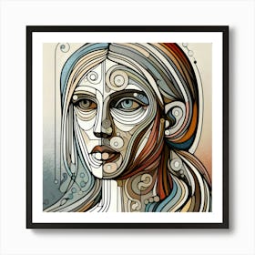 Abstract Portrait Of A Woman 16 Art Print